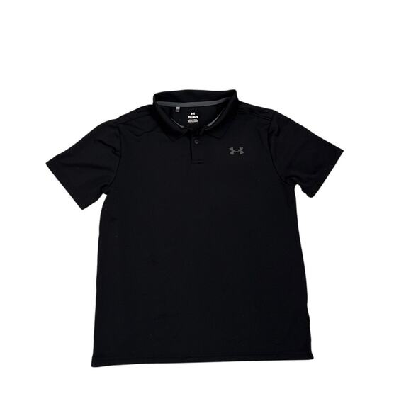 Under Armour Shirt Black Performance Polo Size Youth Large (14/16) - Picture 1 of 2